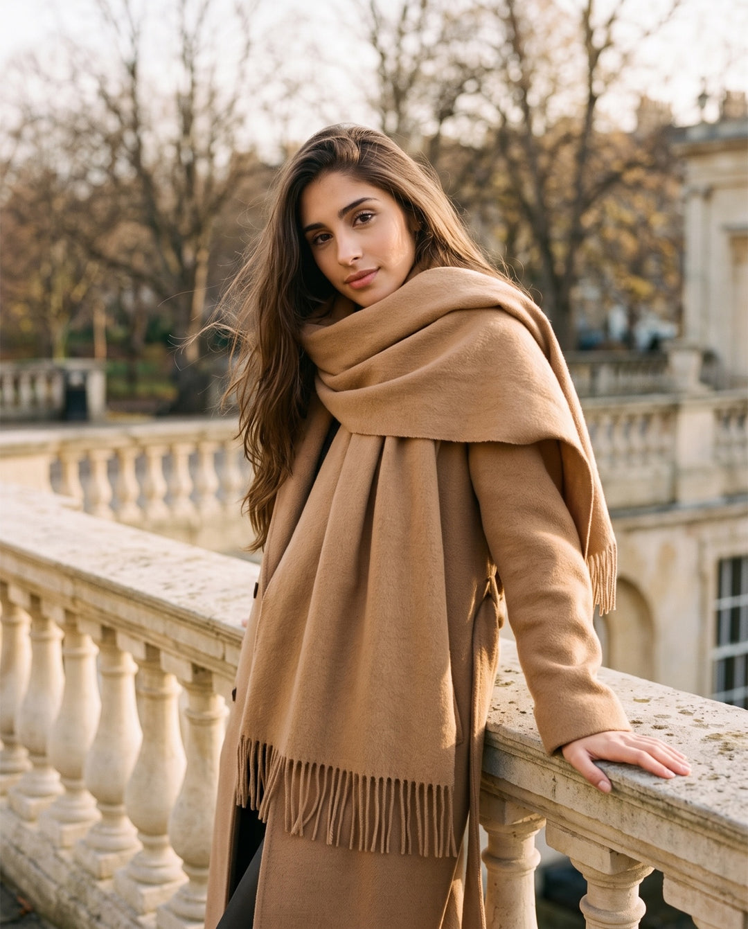 Oversized Cashmere-Look Wrap Scarf