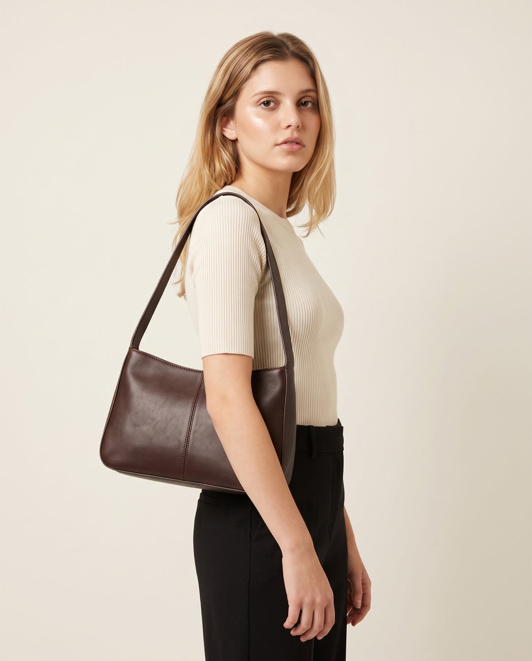 Curved East-West Shoulder Bag