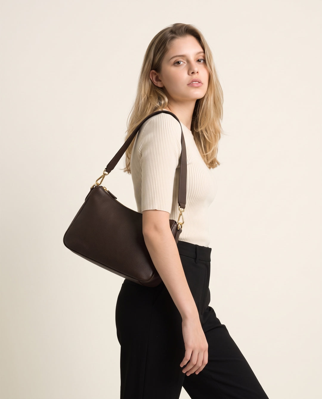 Curved East-West Shoulder Bag
