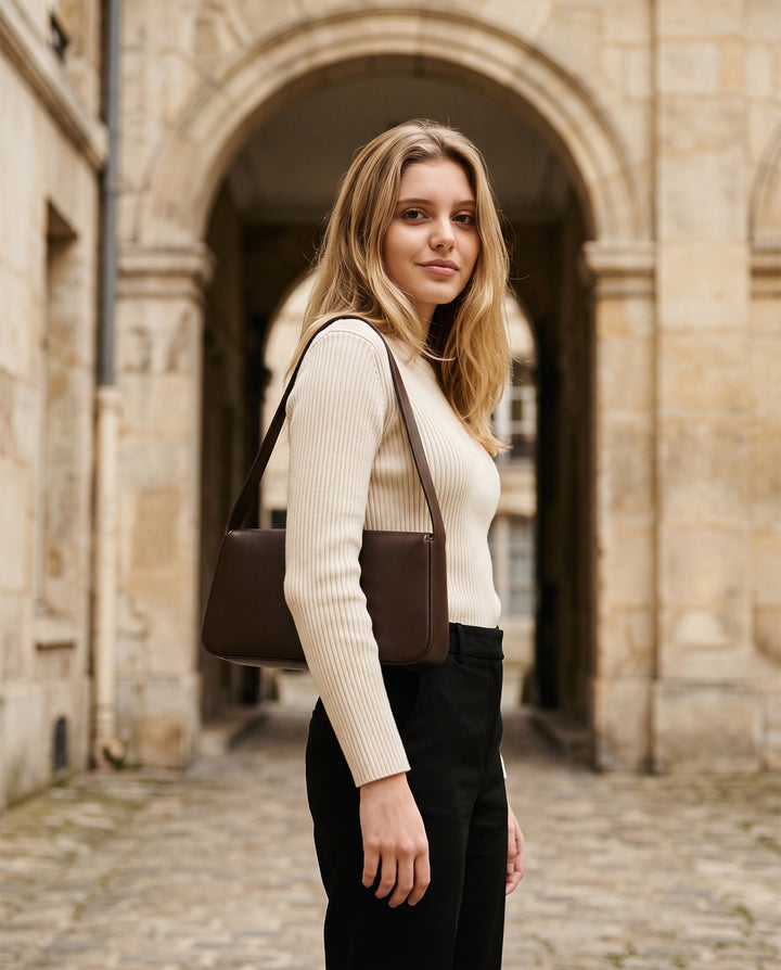 Curved East-West Shoulder Bag