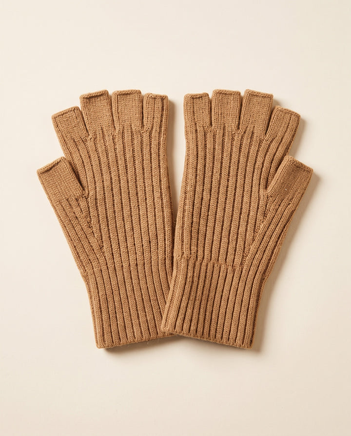 Ribbed Fingerless Gloves