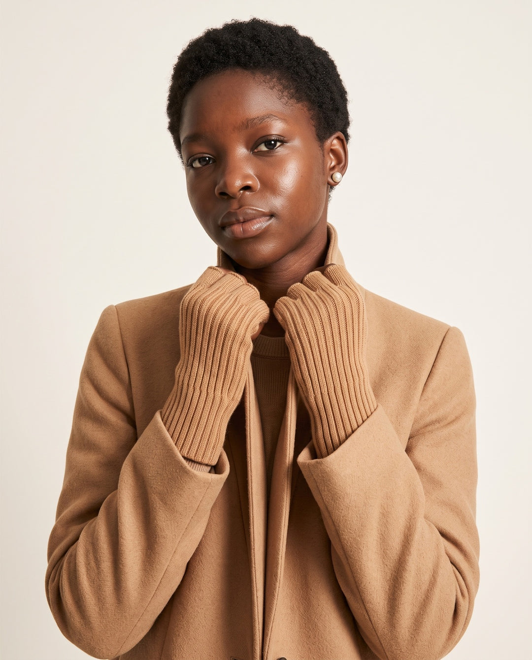 Ribbed Fingerless Gloves