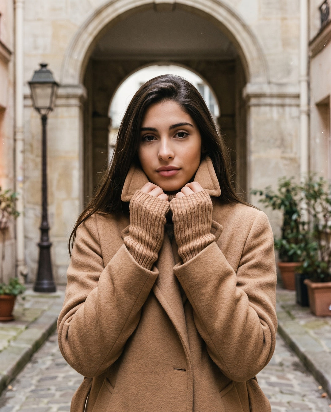 Ribbed Fingerless Gloves