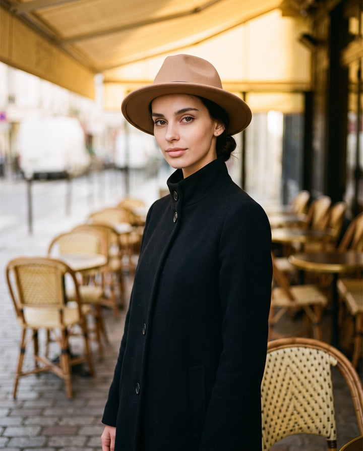 Wide-Brim Felt Fedora