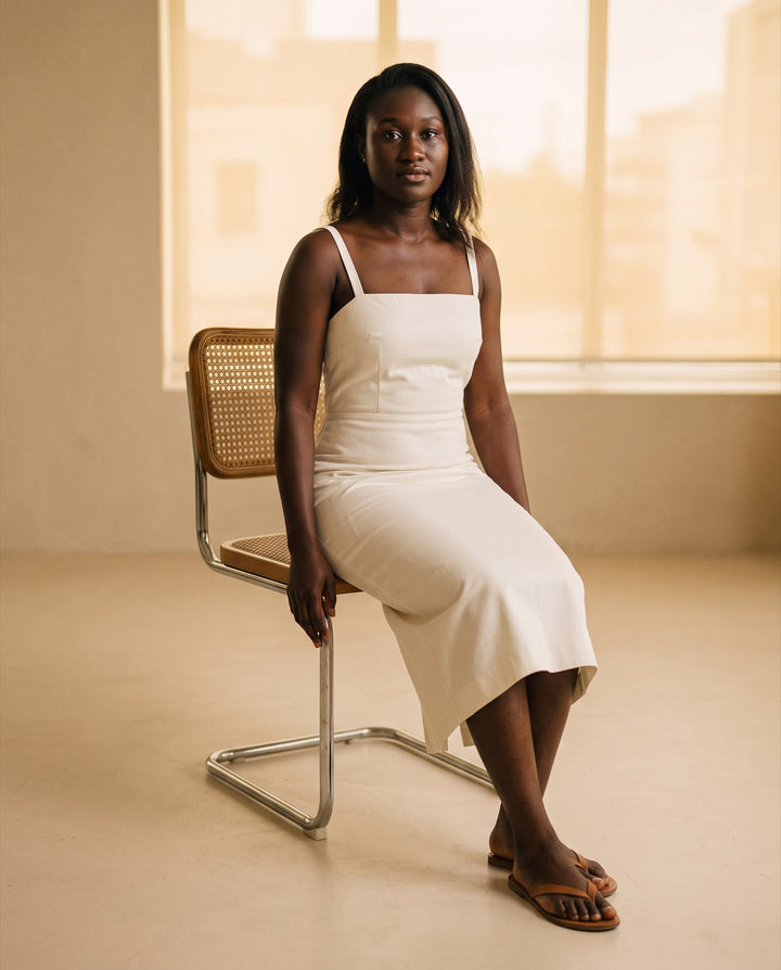 Structured Bustier Midi Dress