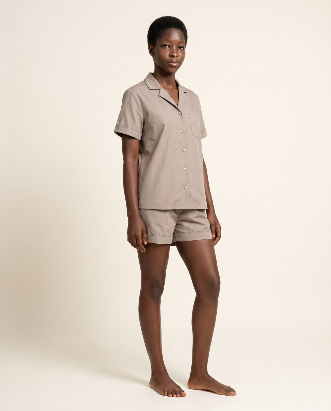 Cotton Poplin Short Pajama Set