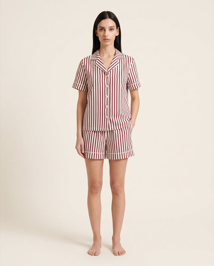 Candy Stripe Pajama Short Set