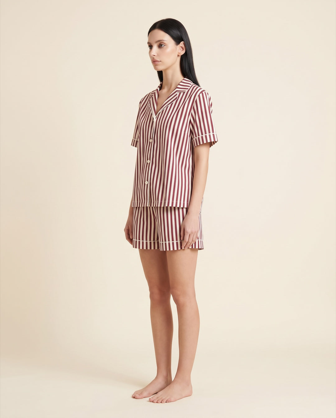 Candy Stripe Pajama Short Set