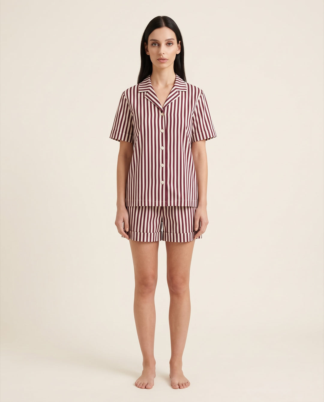 Candy Stripe Pajama Short Set