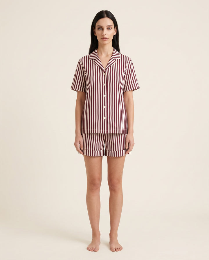 Candy Stripe Pajama Short Set