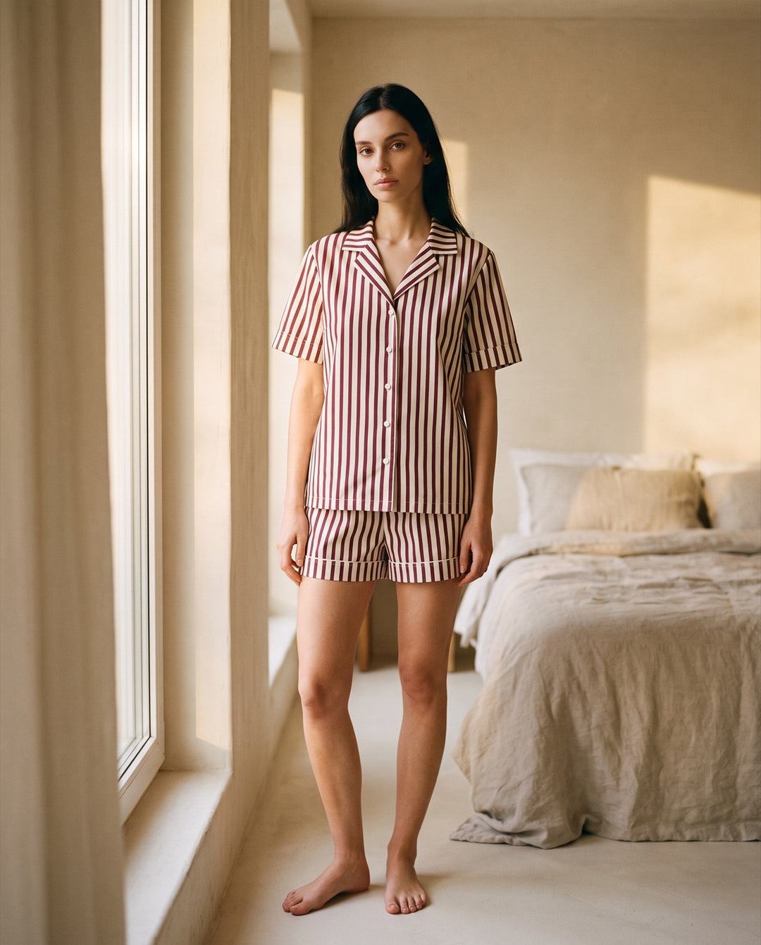 Candy Stripe Pajama Short Set