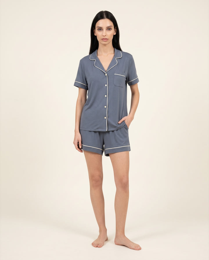 Piped Modal Short Pajama Set