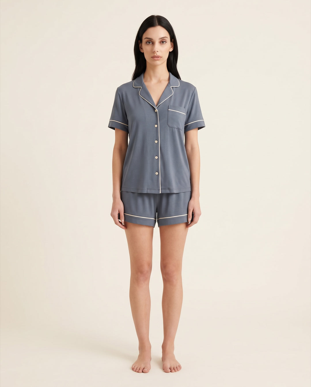 Piped Modal Short Pajama Set