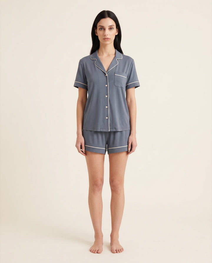 Piped Modal Short Pajama Set