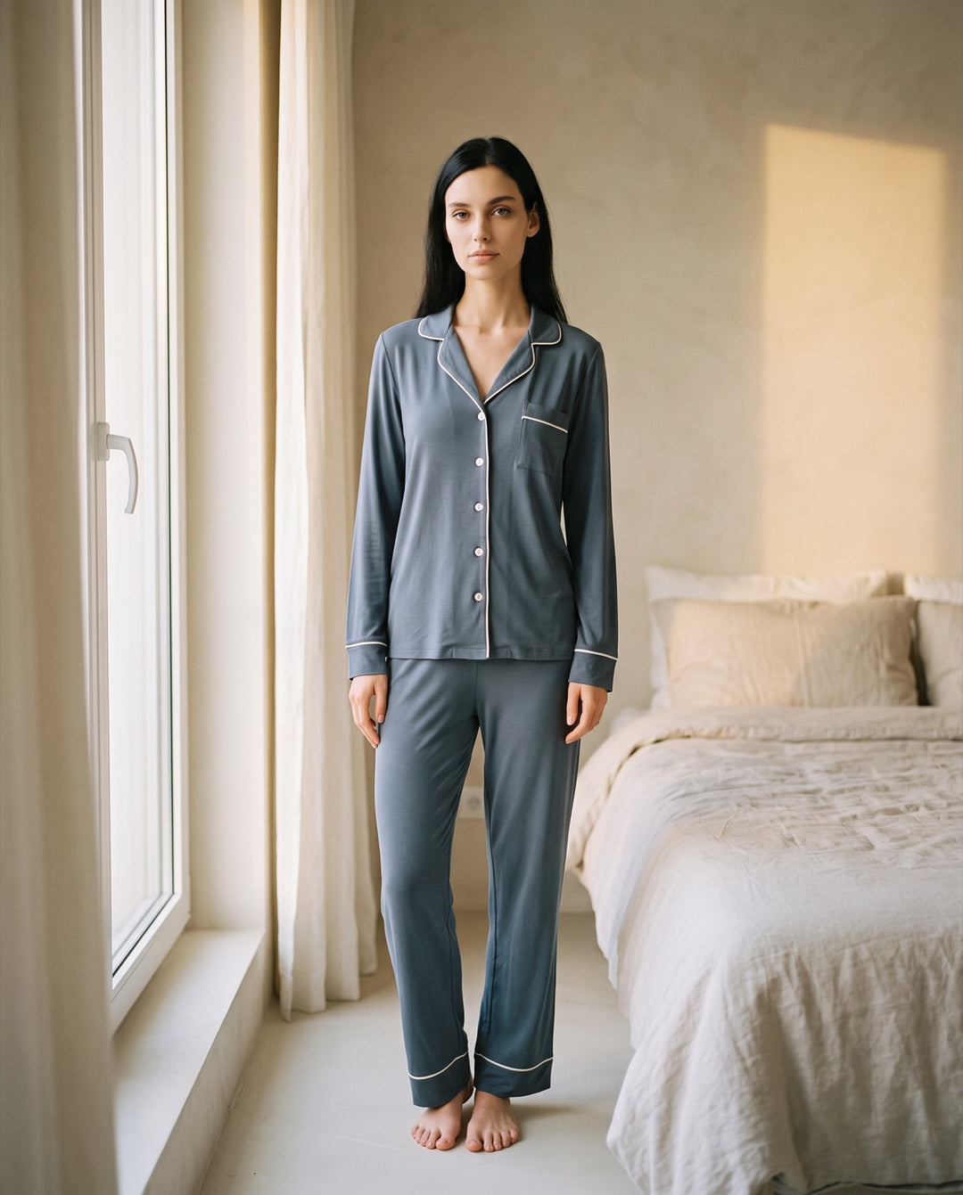 Piped Modal Short Pajama Set