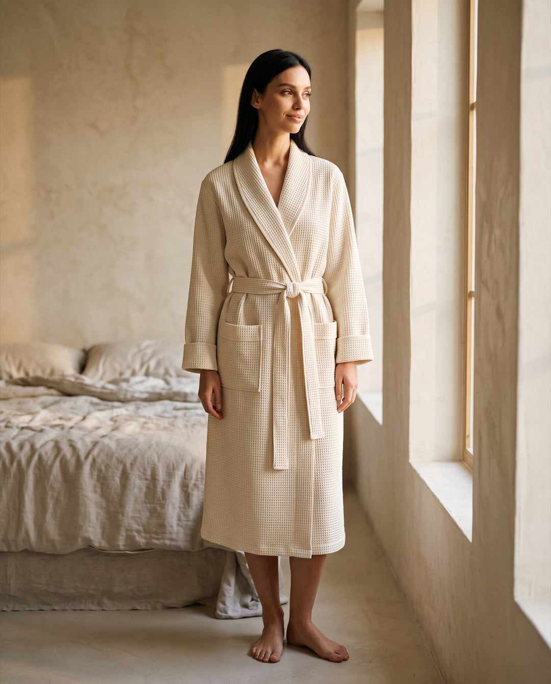 Waffle Cotton Robe