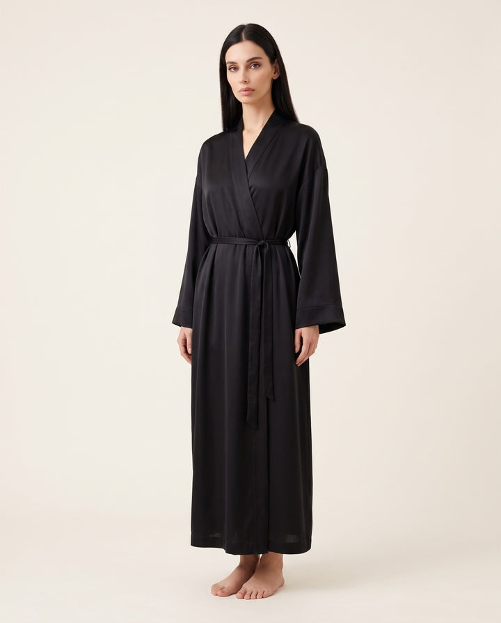 Long Satin Robe
