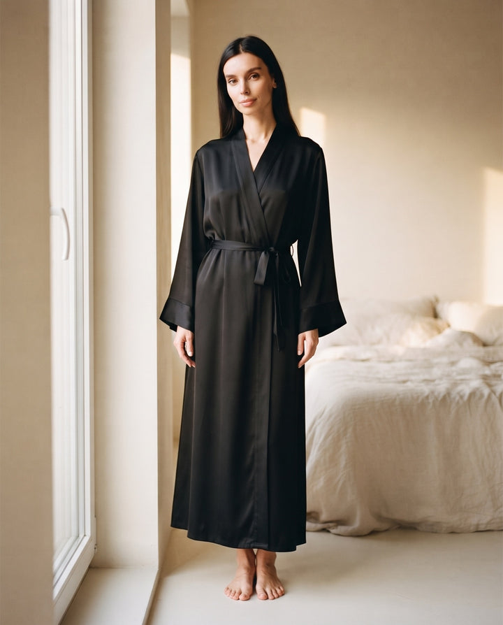 Long Satin Robe