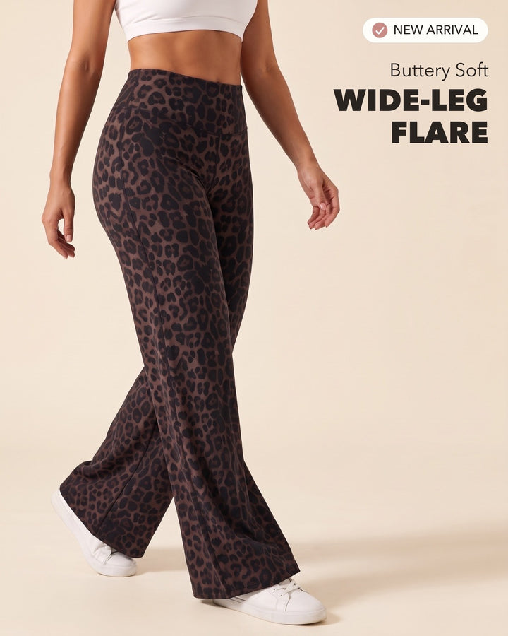 Leopard Wide-Leg Flare Pants