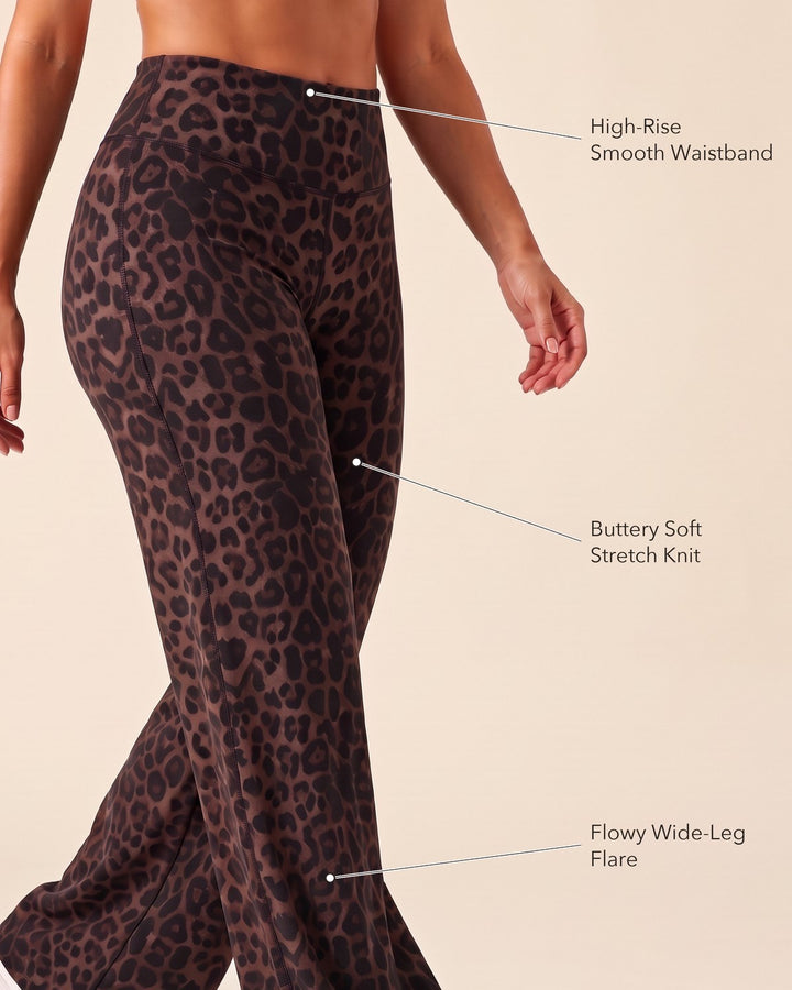 Leopard Wide-Leg Flare Pants
