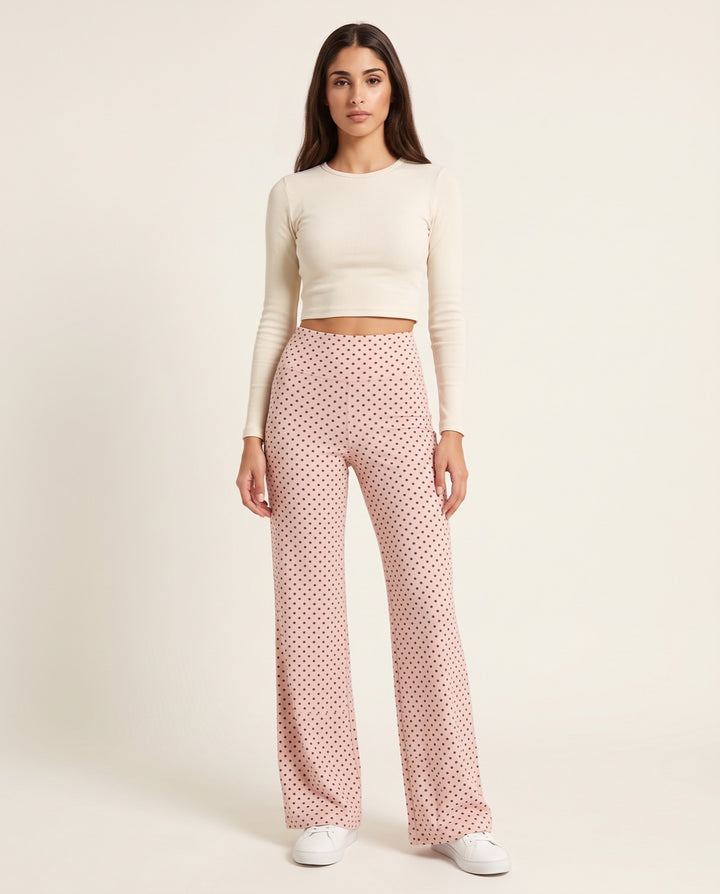 Leopard Wide-Leg Flare Pants