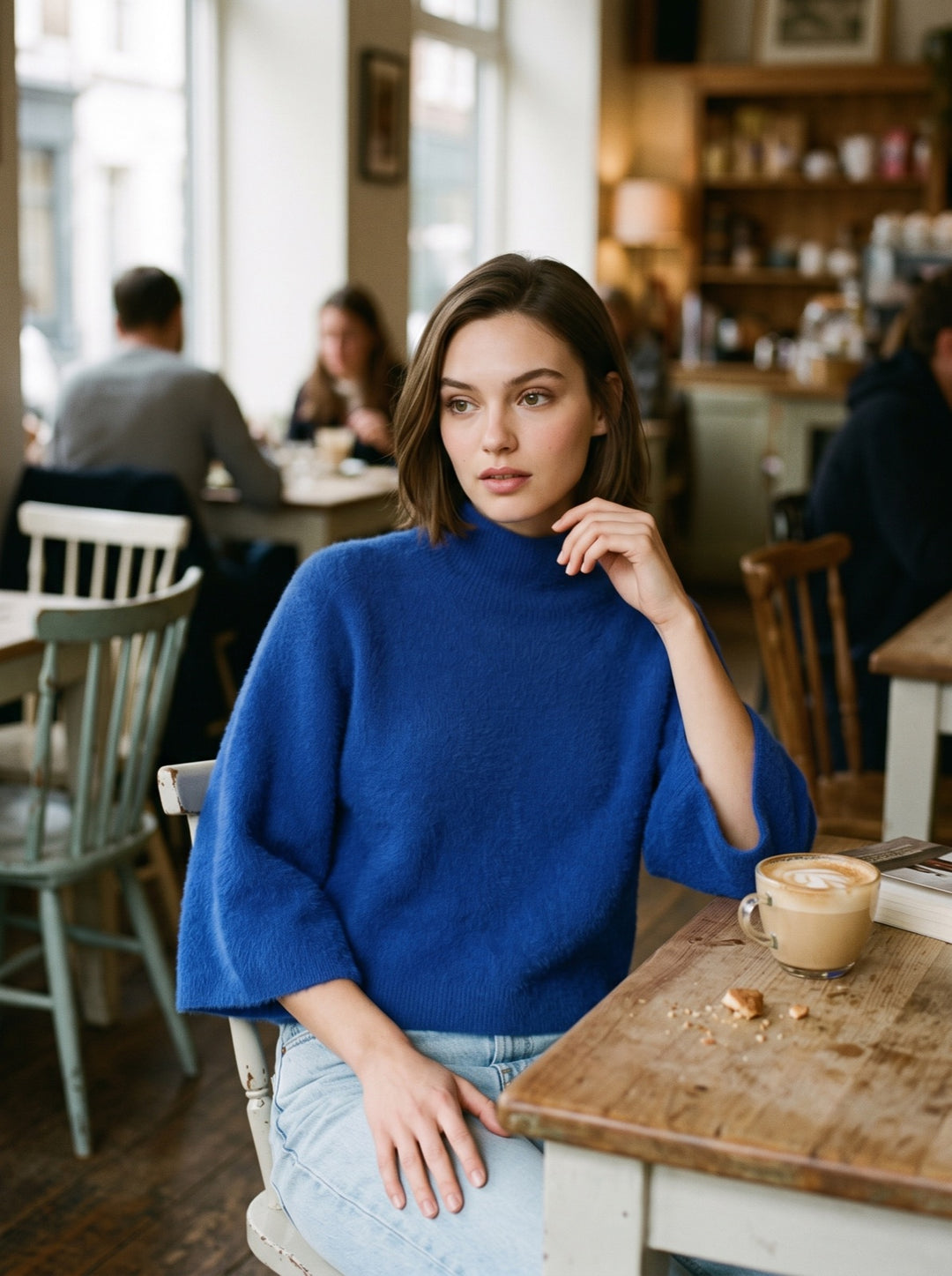 Short-Sleeve Knit Pullover