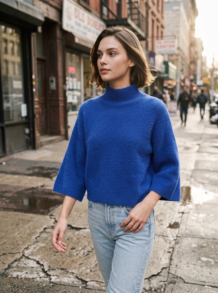 Short-Sleeve Knit Pullover