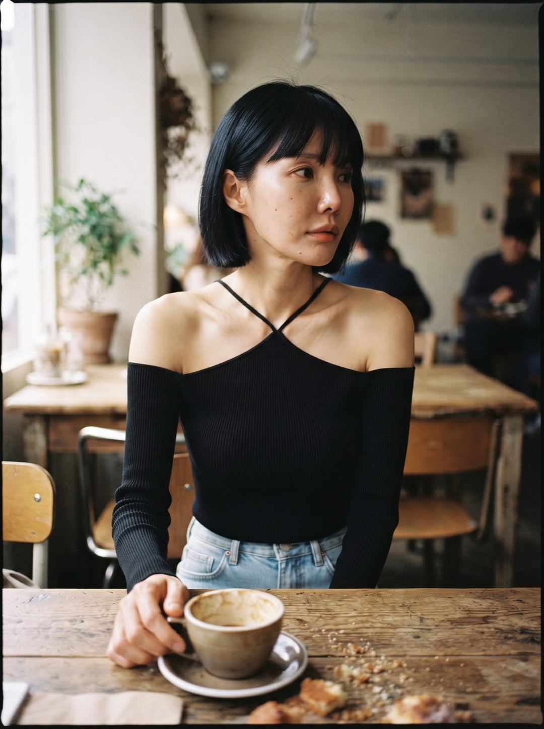 Off-Shoulder Crop Sweater