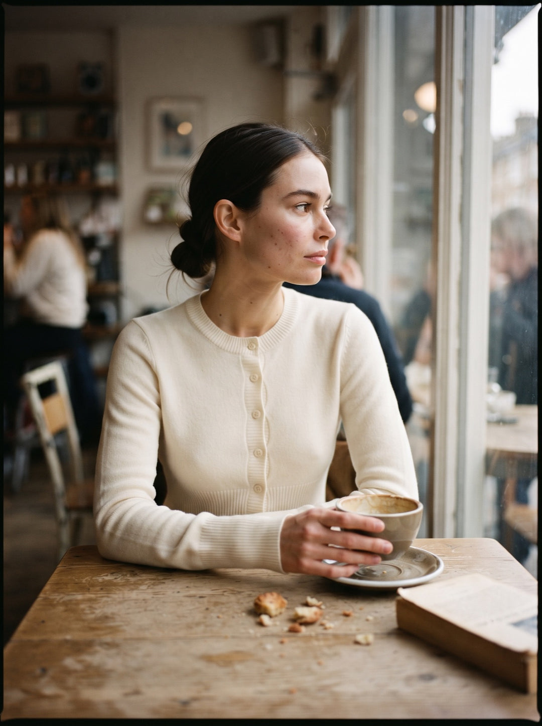 Ribbed Button Cardigan