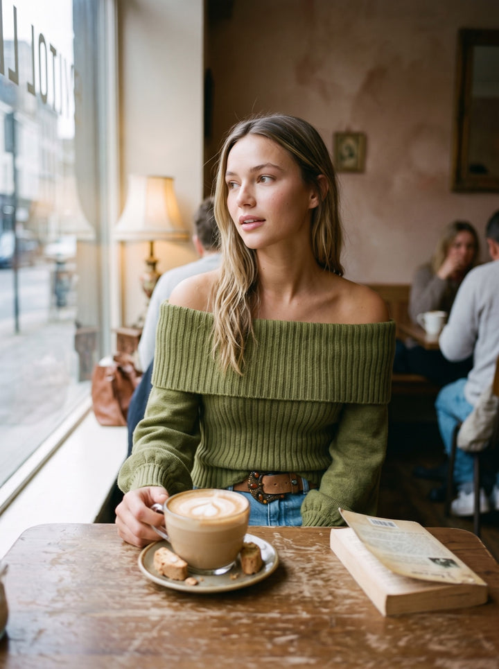 Lapel-Collar Sweater