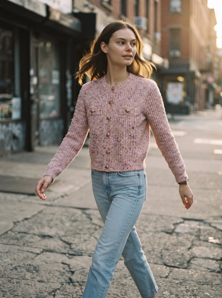 Round-Neck Cardigan