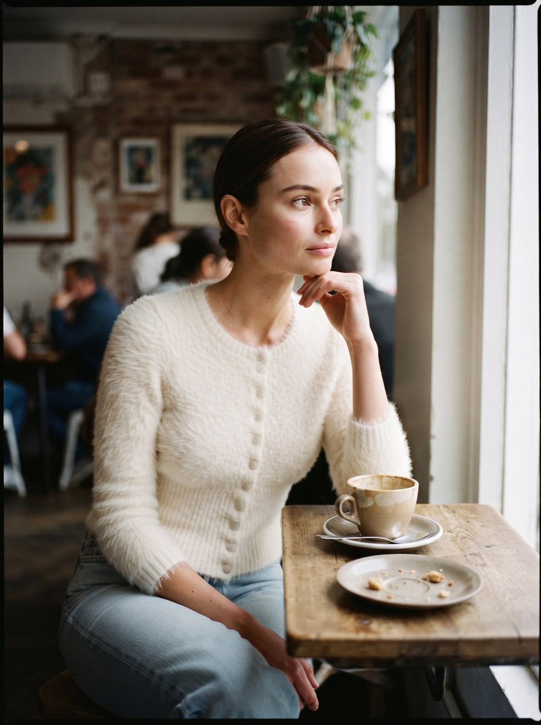 Fuzzy Cropped Cardigan
