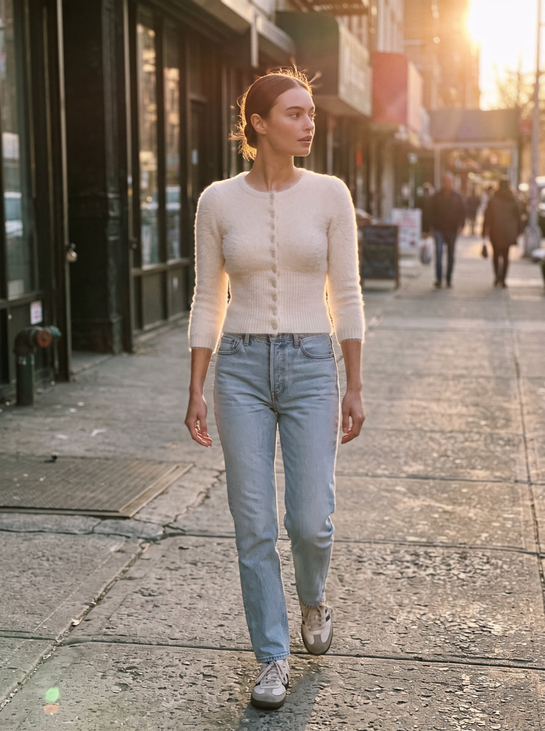 Fuzzy Cropped Cardigan