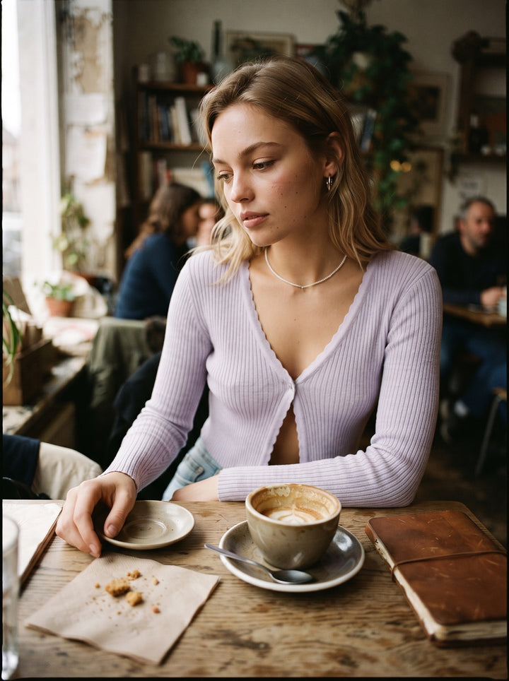 V-Neck Knit Cardigan