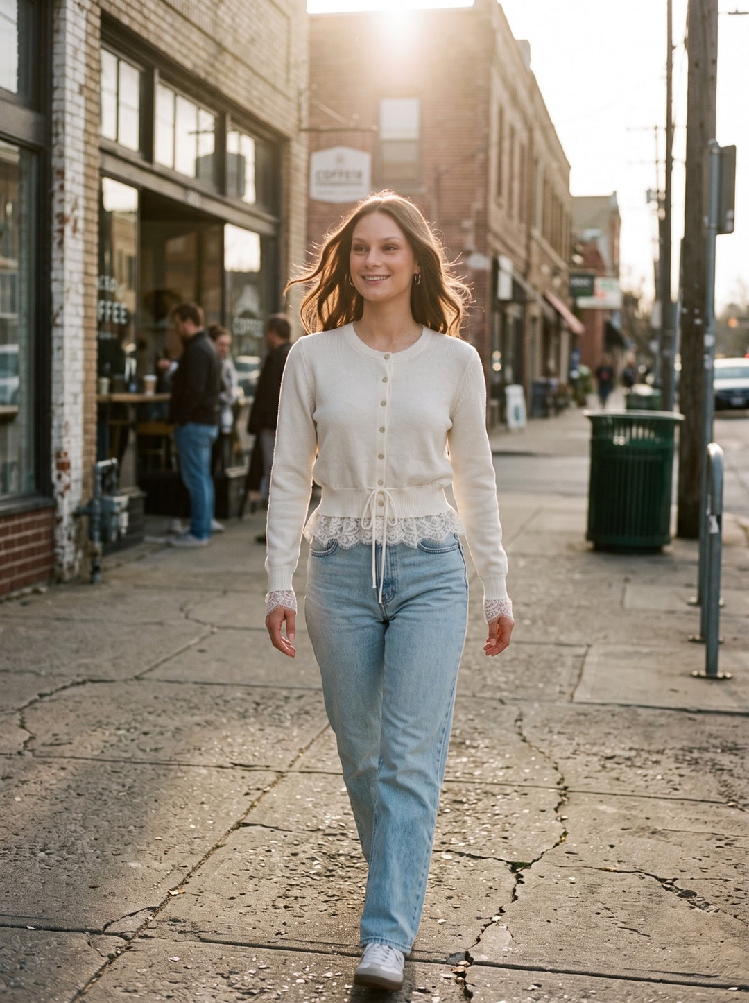 Cropped Knit Cardigan