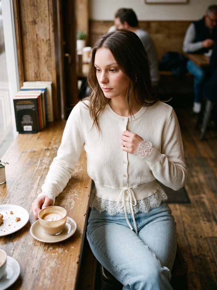 Cropped Knit Cardigan