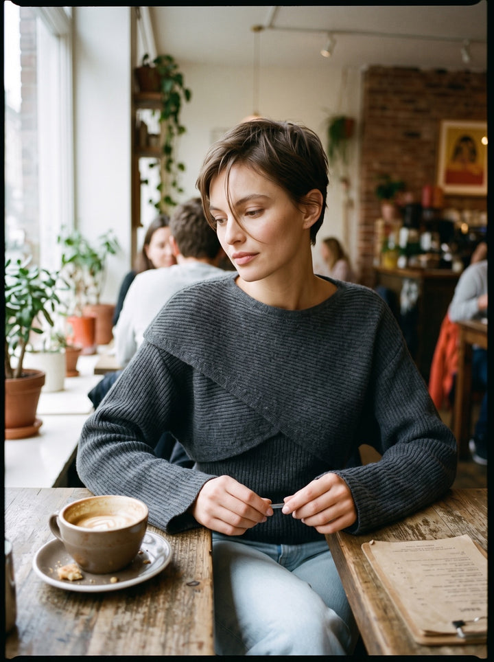 Crossover Crop Pullover
