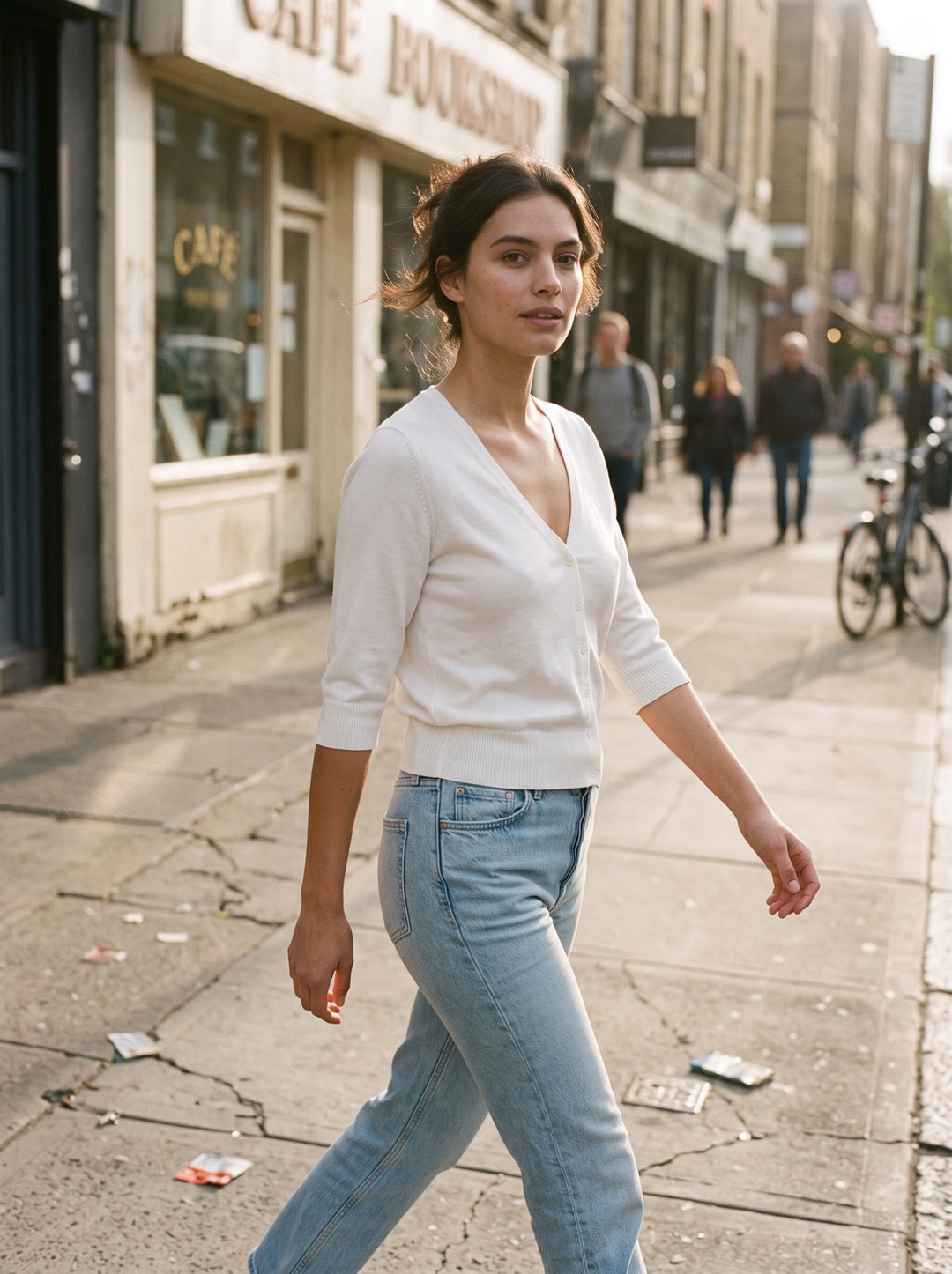 Cropped Knit Cardigan