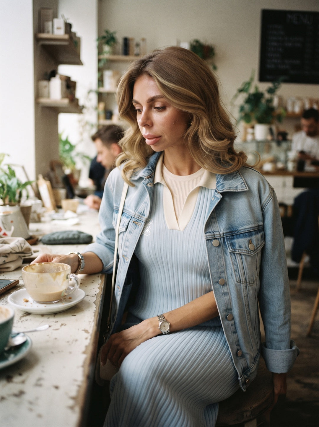 Ribbed Polo Sweater Dress