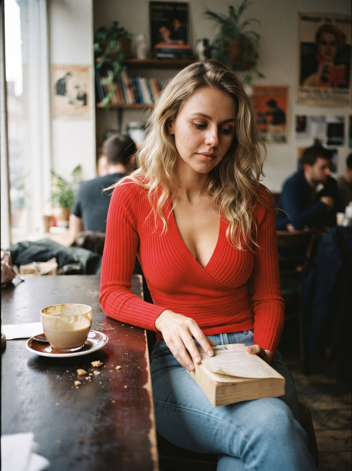 V-Neck Knit Pullover
