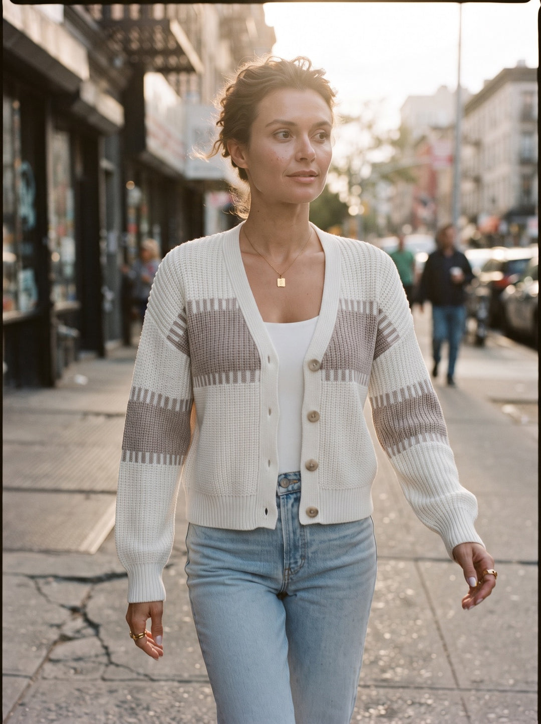 Relaxed Round-Neck Cardigan