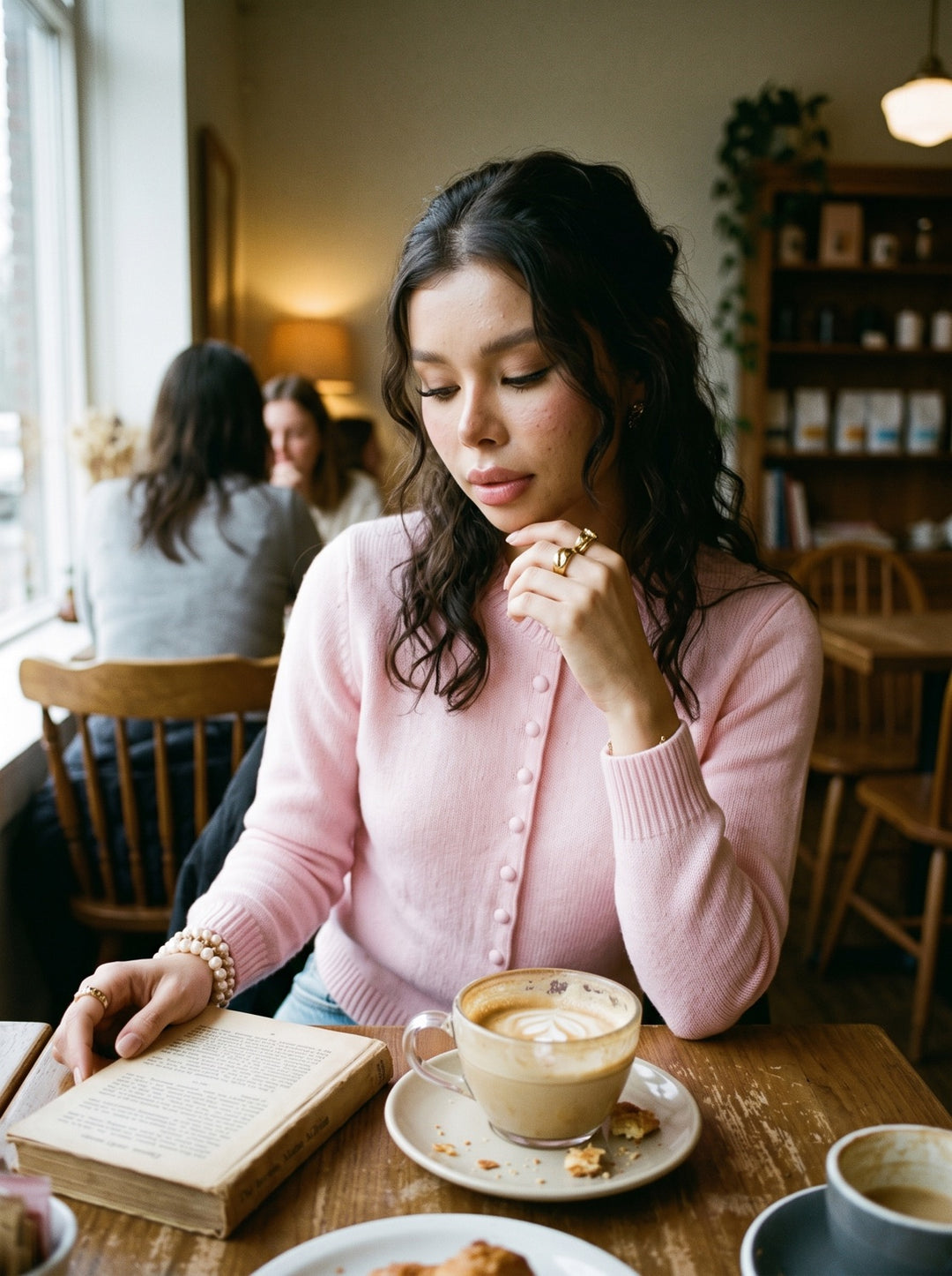 Fitted Round-Neck Cardigan