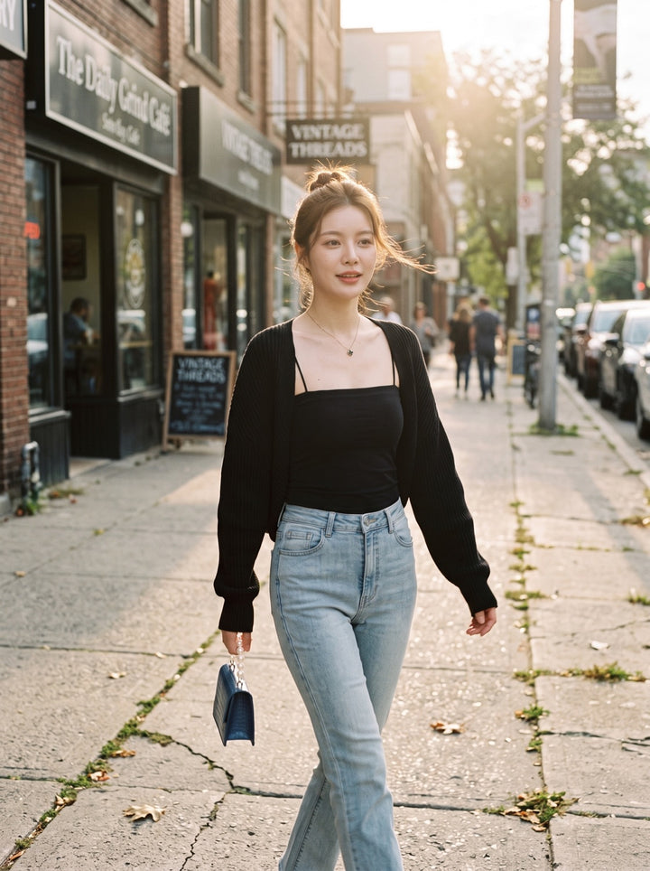 Cropped Shawl Cardigan