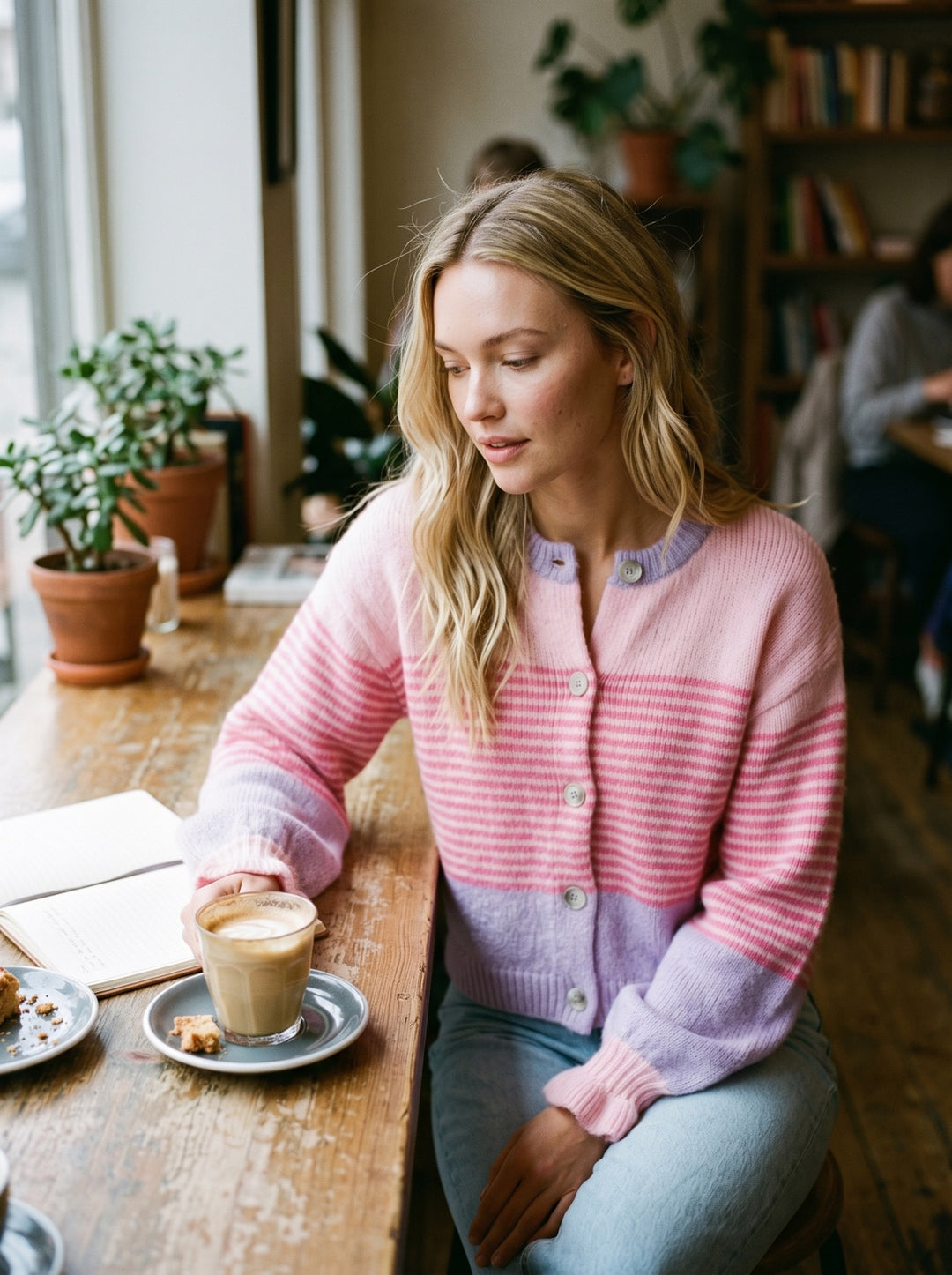 Ruffle-Trim Cardigan