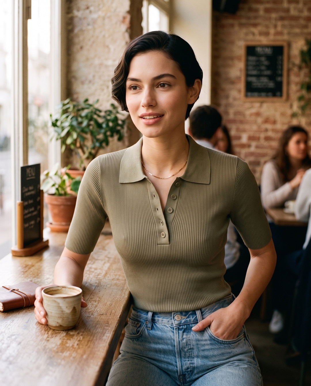 Lapel Knit Polo