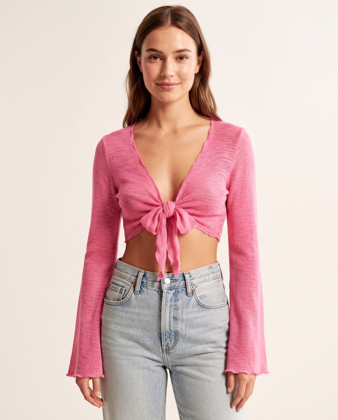 Lightweight Gauze Knit Cardigan in Multi - NOÉLLA