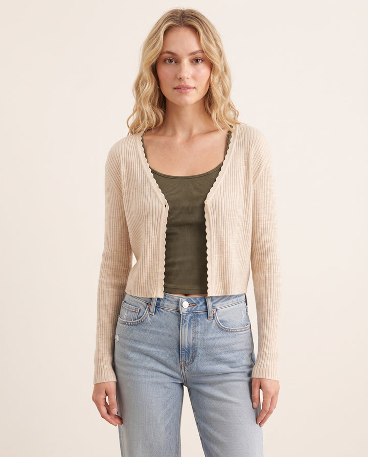 V-Neck Knit Cardigan