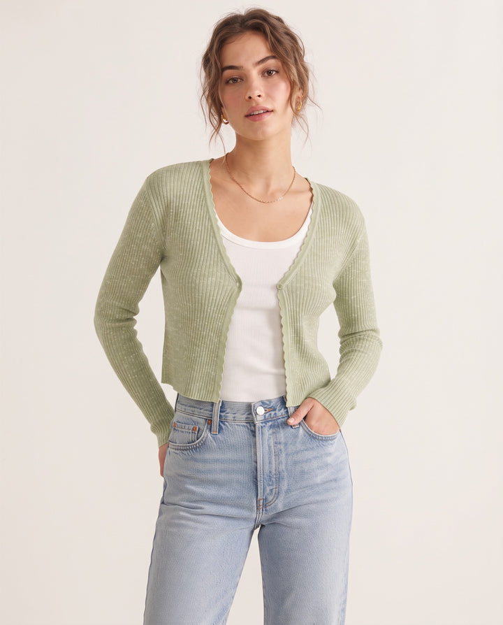 V-Neck Knit Cardigan
