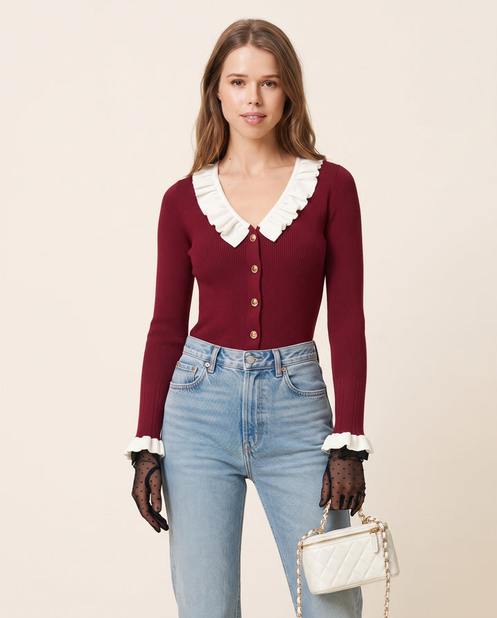 Ruffled Sweater Dress