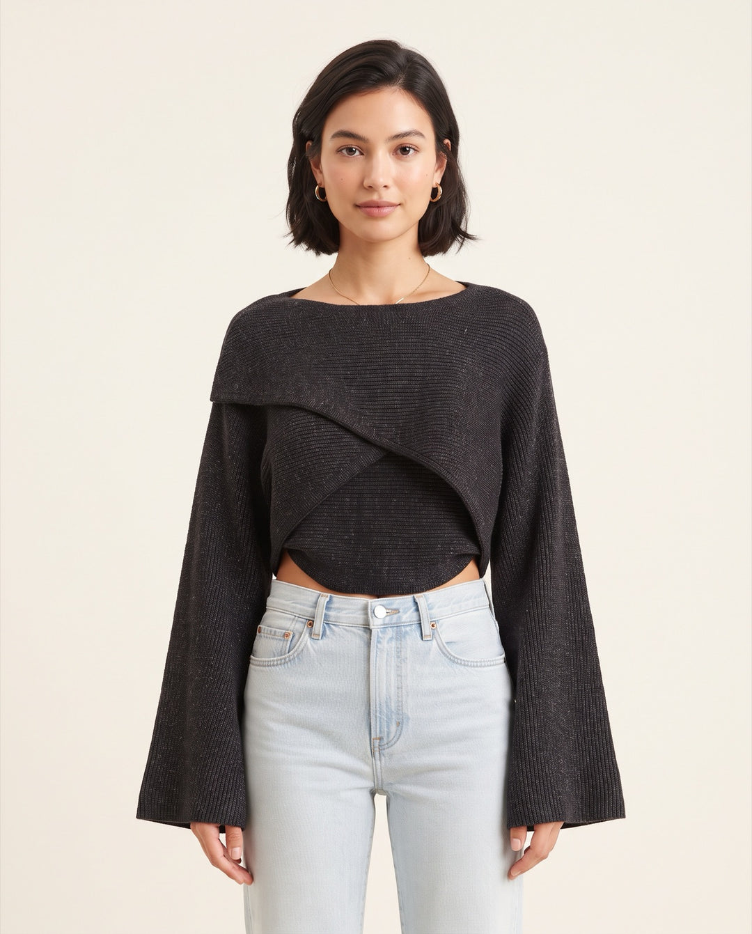 Crossover Crop Pullover
